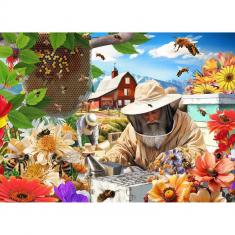 Puzzle 1000 pieces : Beekeeper Farm 