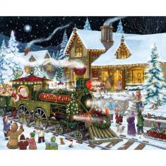 Puzzle 1000 pièces : Le train du Père Noël