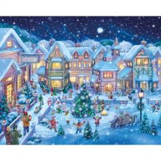 Puzzle 1000 pieces : Holiday Village Square 