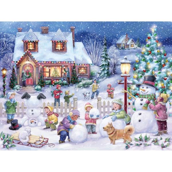 Puzzle 550 piezas: Celebración del muñeco de nieve - VC0168