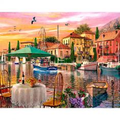 Puzzle 1000 pieces : Sunset Harbour 