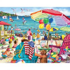 Puzzle 1000 pieces : Day at the Beach 