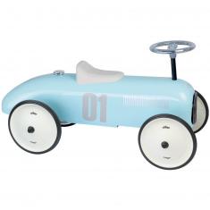 Soft blue vintage car transporter