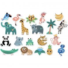 Magnets Jungle illustrés par Michelle Carls