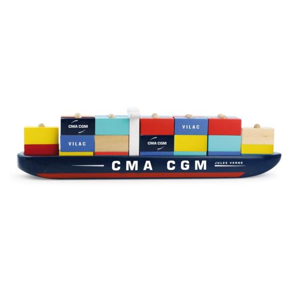 Stacking toy: Jules Verne Container Ship - Vilac-2315