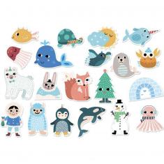 Iceland magnets illustrated by Michelle Carlslund