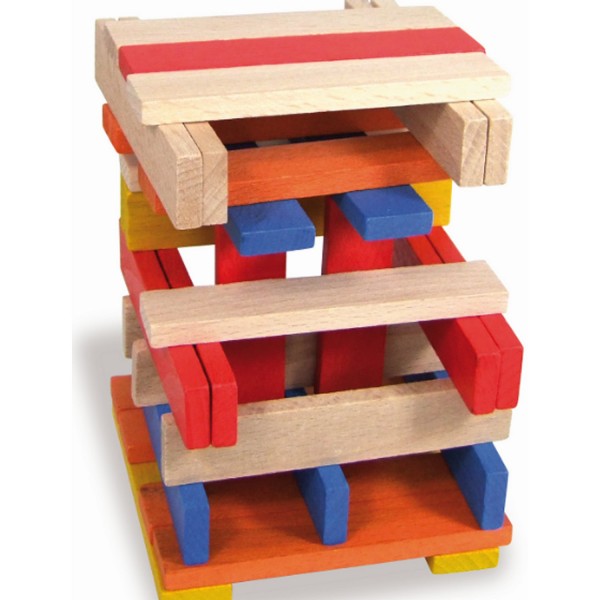 Construction cubes: Batibloc color 100 pieces - Vilac-2125