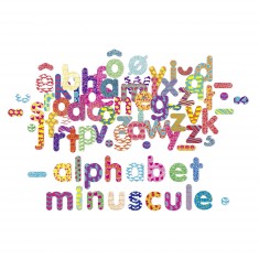 Lowercase Alphabet Magnets: 81 wooden pieces