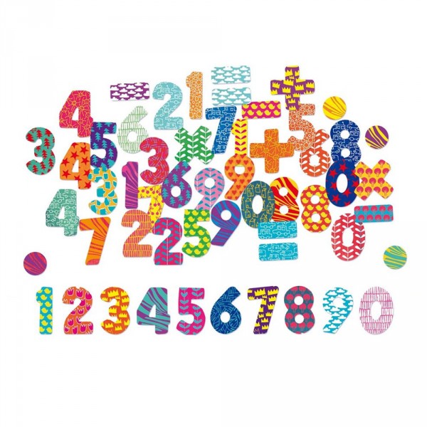 Magnets Wooden numbers: 56 pieces - Vilac-6704