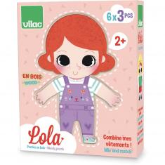 Puzzle 3 pièces : Lola à habiller