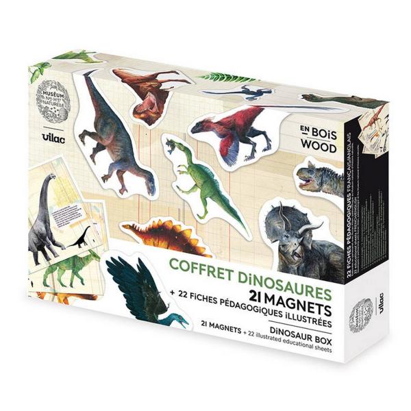 Set de 21 magnets dinosaures - Muséum national d'Histoire naturelle - Vilac-9624