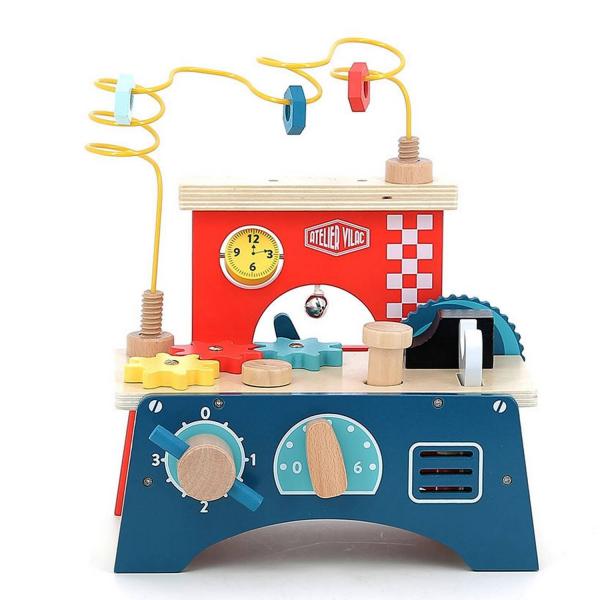 Wooden Wake-up Game: Multi-Activity Workbench - Vilac-2143