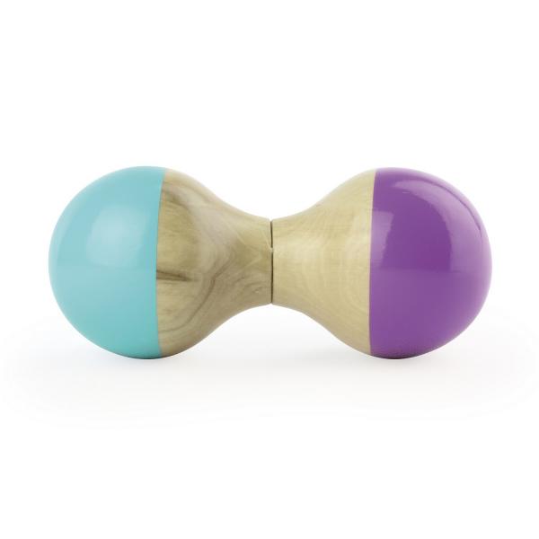 Jura turquoise and purple wooden rattle - Vilac-8008B