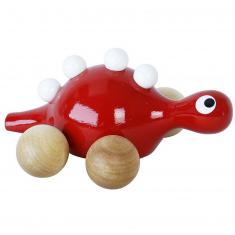 Laufspielzeug aus Holz: roter Dino