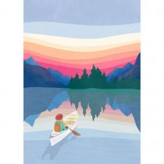 Puzzle 1000 pièces : Lever de soleil en pagaie par Maude Gervais