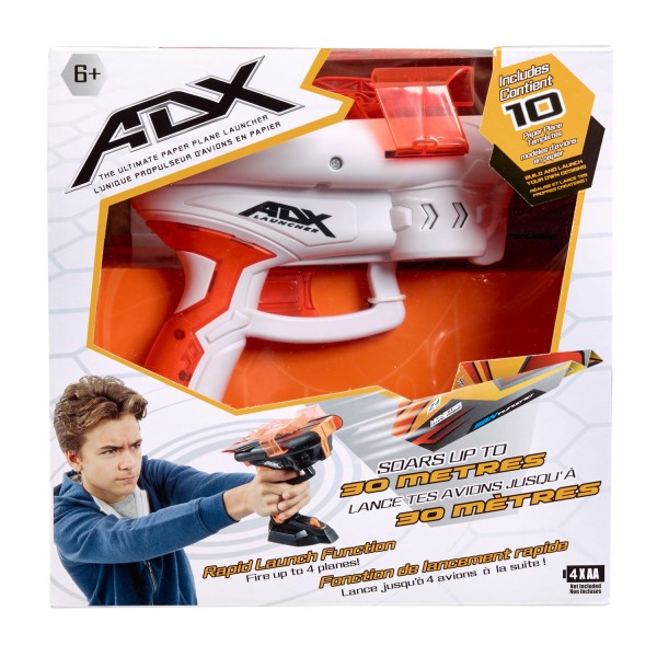 Propulseur d'avions en papier ADX : Blanc et orange - Vivid-66952-Blanc