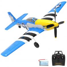 Volantex p-51d mustang v2 4CH 400MM BRUSHED W/GYRO RTF Bleu