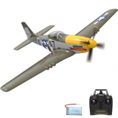 Avion Volantex P-51D Mustang vert 4 canaux 500MM Brushless avec gyro - RTF