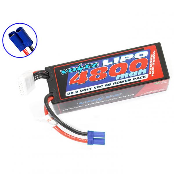 Voltz 4800Mah Hard Case 22.2V 50C Lipo Stick Pack Ec5 - VZ0365EC5