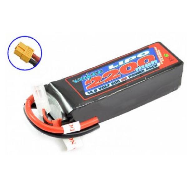 Voltz 2200Mah 14.8V 30C Lipo Battery W/Xt60 - VZ0422004SXT60