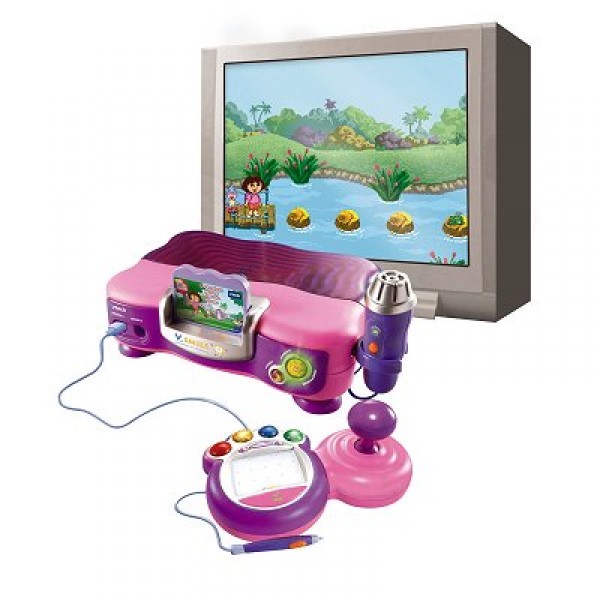 Console de jeux - Vsmile - Dora l'exploratrice : Rose - Vtech-75255