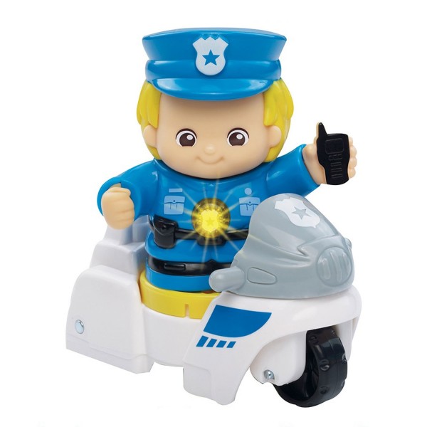 Figurine Tut Tut Copains Métiers : Olivier le policier et sa moto - Vtech-217265-1