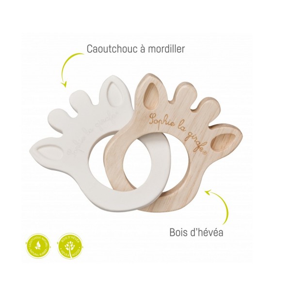 So pure wooden silhouette ring: Sophie the giraffe - Vulli-220200