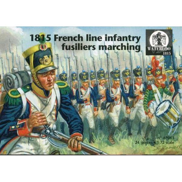 1815 French line infantry fusiliers marching- 1:72e - WATERLOO 1815 - AP061