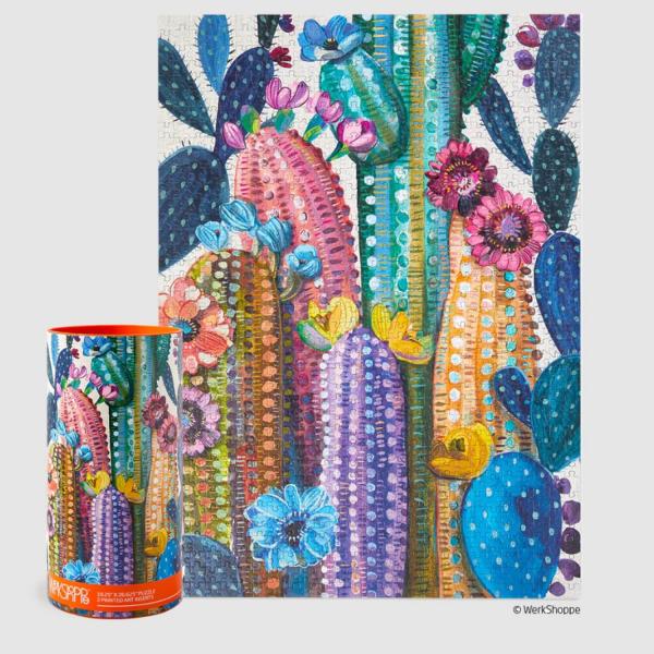 1000 pieces jigsaw puzzle: Desert Flower Cactus - WerkShoppe-85161