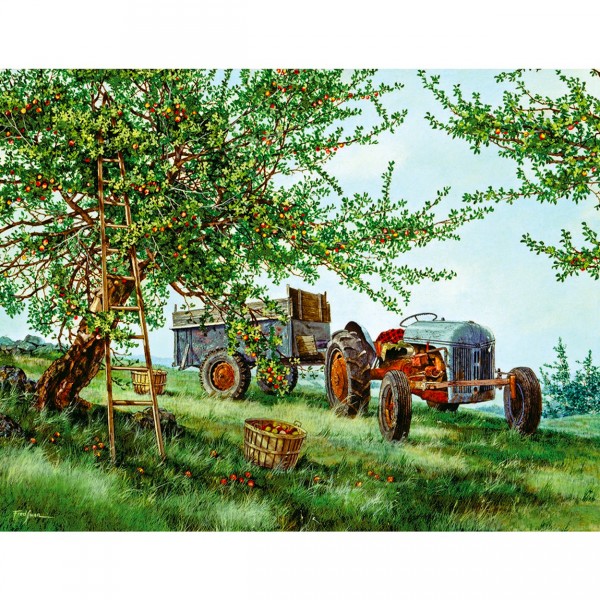 Puzzle 1000 pièces : La récolte des pommes - White-908