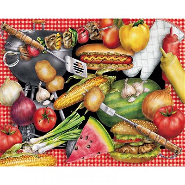 Puzzle 1000 pièces - Barbecue - White-404