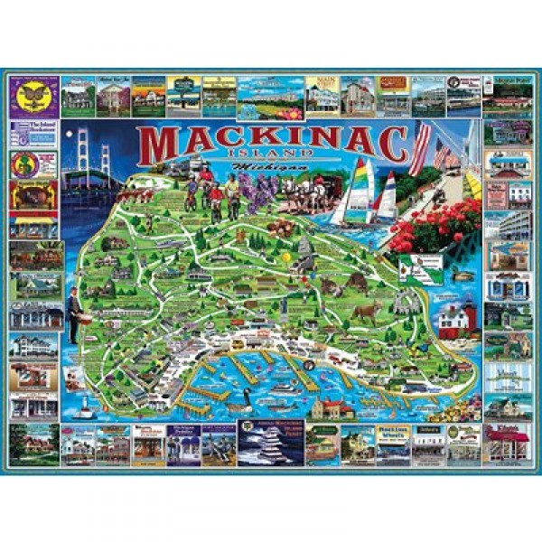 Puzzle 1000 pièces - Mackinac Island, Michigan, USA - White-468