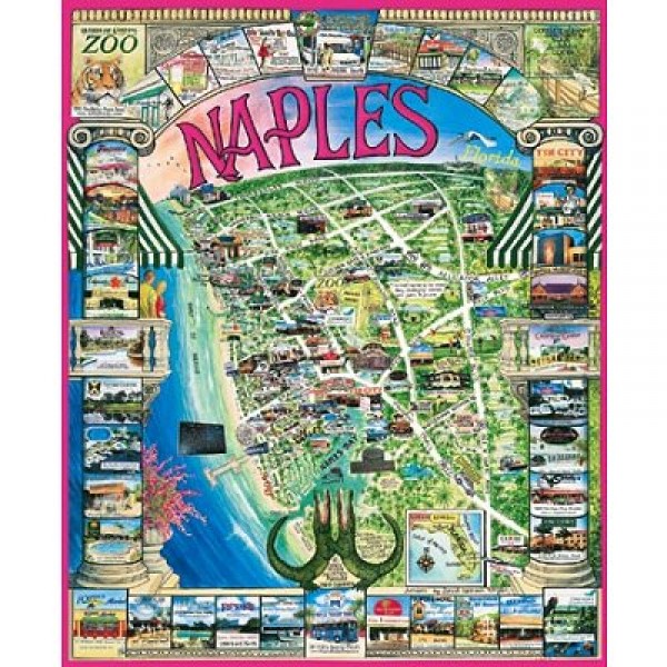 Puzzle 1000 pièces - Naples, Floride, USA - White-050