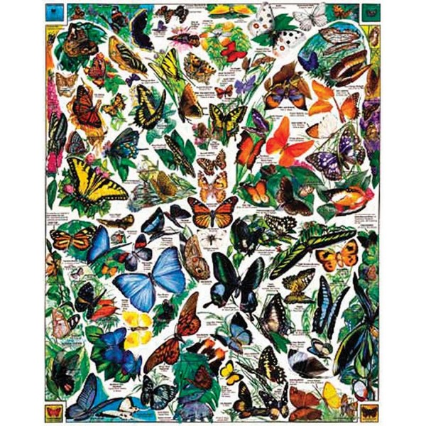 Puzzle 1000 pièces - Papillons du monde - White-168