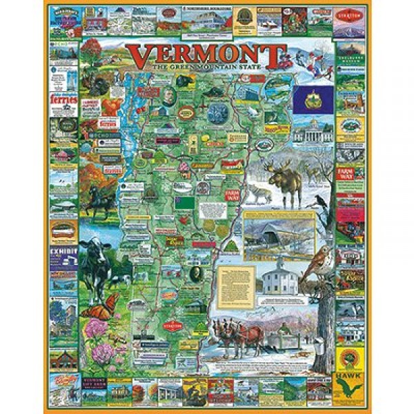 Puzzle 1000 pièces - Vermont, USA - White-655