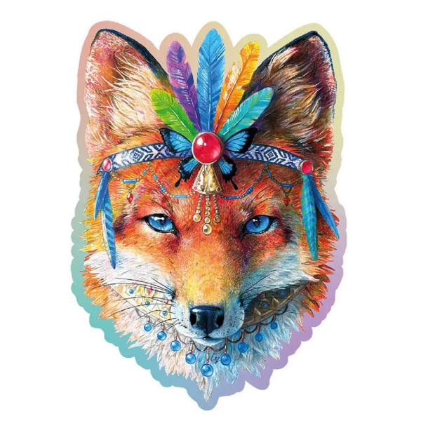 150 pieces/20 shapes wooden puzzle: mystic fox - Woodencity-NB 0094-M