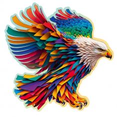 250 Teile/25 Holzformen-Puzzle: Bright Eagle