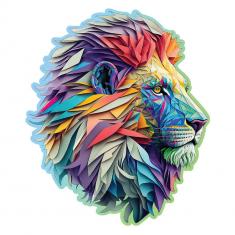 250 pieces/25 wooden shapes puzzle: Modern Lion