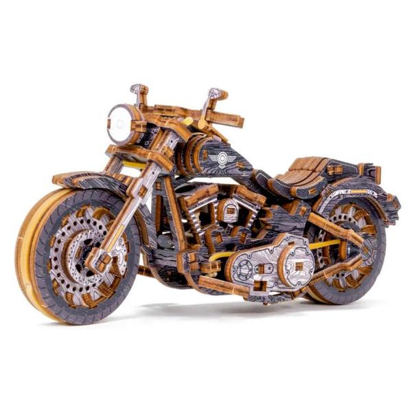 Holzmodell: Cruiser V-Twin-Motorrad in limitierter Auflage - Woodencity-LE-002