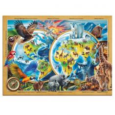 Puzzle 1010 pièces en bois : Faune Sauvage de la Planète