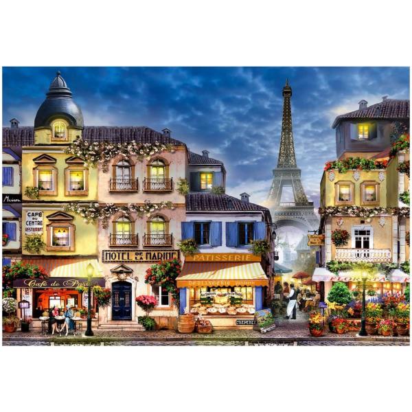 Puzzle 300 pièces : Petit déjeuner à Paris - Woodencity-FR 0004-L