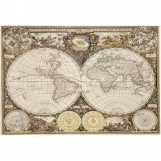 300 wooden pieces puzzle: Antique world map