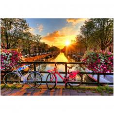 Puzzle aus 300 Holzteilen: Amsterdam Fahrräder