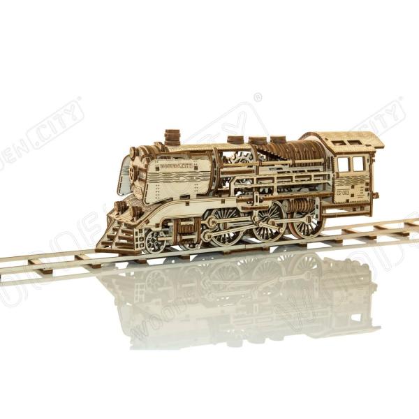 Wooden model: Wooden Express with rails - Woodencity-WR321