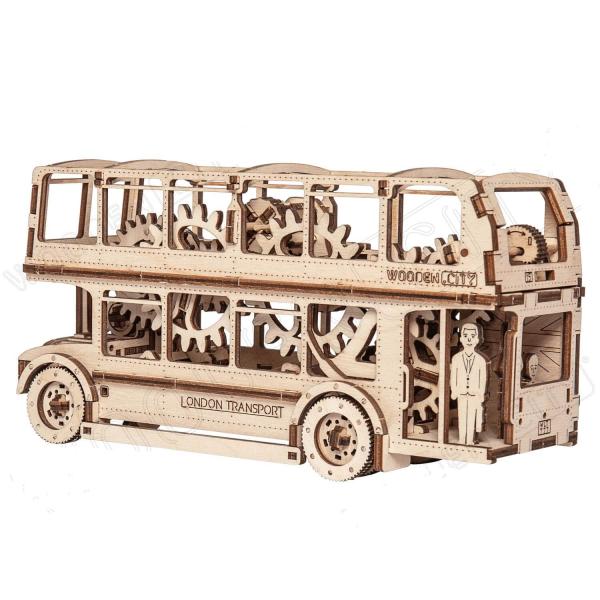 Maquette en bois : Bus londonien - Woodencity-WR303