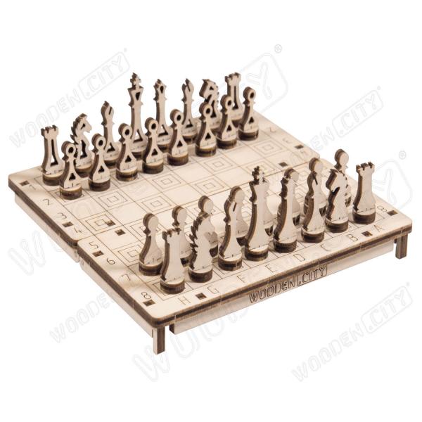 Juego de ajedrez y damas 2 en 1 - Woodencity-WG211