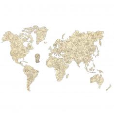 Puzzle 3D: MAPA MUNDIAL ANIMALES XXL