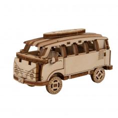 Maquette en bois : retro ride 1 : Volkswagen Transporter T1