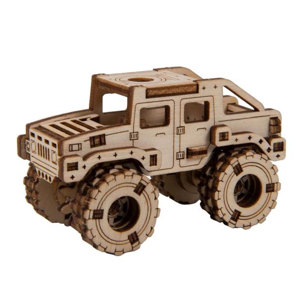 Wooden model: monster truck 2: Hummer H1 - Woodencity-MB-003