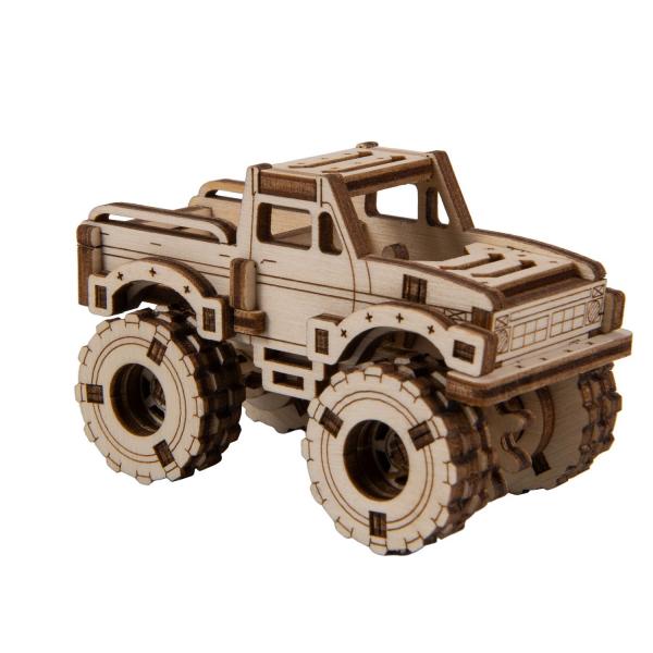 Wooden model: Monster truck 4: Ford pickup F-150 ranger - Woodencity-MB-013